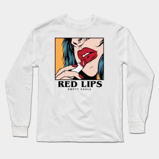 Red Lips empty souls Long Sleeve T-Shirt